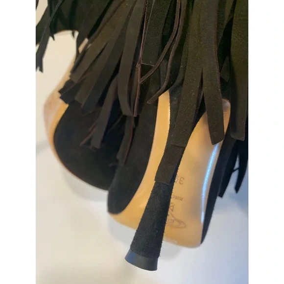 Vivienne Westwood Skyscraper Fringe Ankle Boots 39.5 Sz 8.5 - Picture 9 of 16